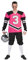 Kost?m Footballer Haley Gr??e 48/50 / Footballerkost?m Herren Pink Schwarz Sportler Sportlerkost?m Football High School Amerika Karneval Fasching Pierro's