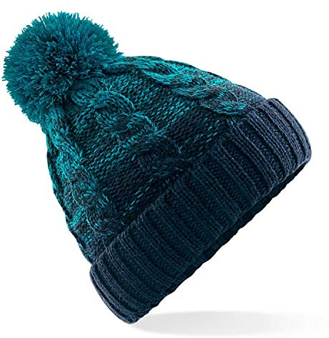 Beechfield Ombré Beanie - Teal/French Navy