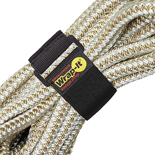 Wrap-It Storage Super Stretch Straps (sortiert, 8 Stück) – Elastische Klettverschlüsse – Verlängerungsschnur-Organizer, Schlauch-, Seil- und Kabelgurte, Kordelwicklung, Garage und