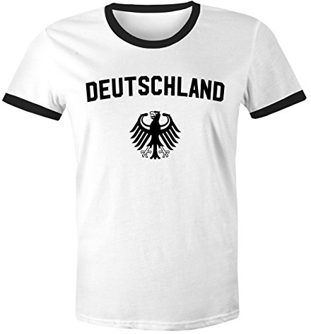 MoonWorks WM Shirt 2018 Fußball Deutschland Adler Wappen Herren Retro weiß-schwarz XXL