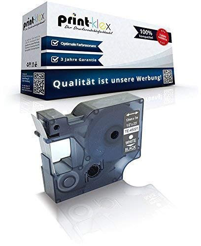 Print-Klex Schriftband kompatibel für Dymo D1 45021 Labelmanager100 Labelmanager100Plus Labelmanager100Series Labelmanager120P S0720610 12mmx7m 7 m x 12 mm Farbband - Color Print Serie