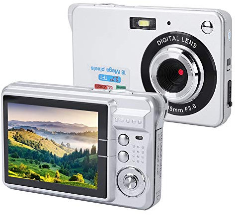 Appareil Photo Numérique, Caméra Vidéo Compact avec Zoom Numérique 8X, 2.7 LCD 18MP HD Digital Caméra pour Les Étudiants, Les Enfants, Les Adultes