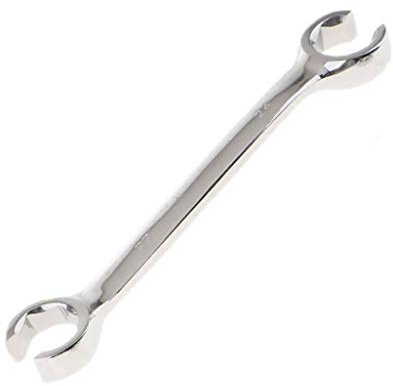 Vogueing Tool Brake Pipe 16x18MM Open Ring Spanner Metric Double End Flare Nut Pipe for Hard to Reach, Confined Space