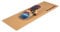 BoarderKING Indoorboard - Balance Board für Indoor-Surfen und Skaten, Gleichgewichtsboard für NeuroMuscular Response Training, inkl. Schutzmatte, 100 mm x 33 cm (∅ x L), Bali