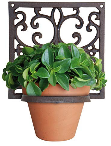 MAISONICA Square Frame Flowerpot Holder Hanger Cast Iron Brown