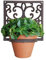 MAISONICA Square Frame Flowerpot Holder Hanger Cast Iron Brown