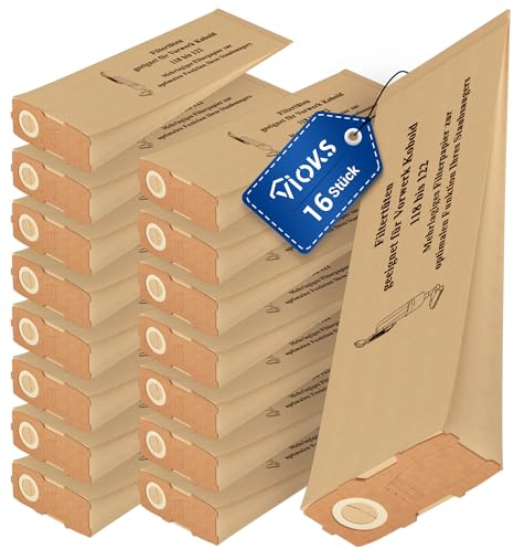 VIOKS Lot de 20 Sacs d'Aspirateur Kobold Vorwerk VK118 VK120 VK121 / Sac Aspirateur Vorwerk de Rechange/Accessoires pour Aspirateurs Vorwerk Kobold