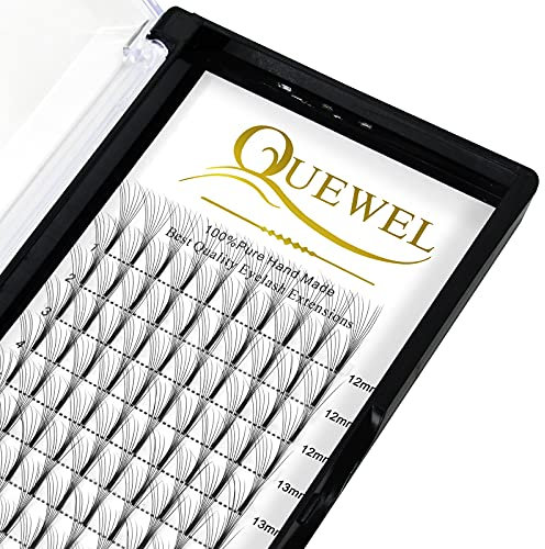 Pre Made Fan Eyelash Extensions 8D 0.07 C Curl MIX12-15mm Long Stem Premade Fans Volume Eyelash Extensions Pre Made Russian Volume Eye Lashes Long lasting Pre Fanned Russian Lashes (8D 0.07C MIX12-15)