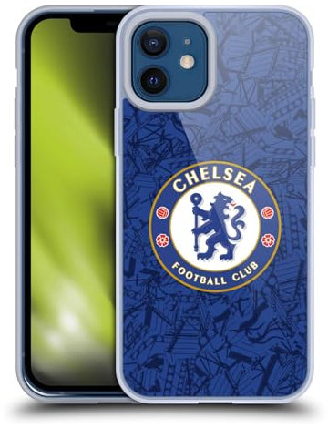 Head Case Designs Officially Licensed Chelsea Football Club Home 2019/20 Kit Soft Gel Case Compatible With Apple iPhone 12 / iPhone 12 Pro