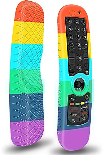 Funda de Silicona para Mando LG Magic MR21GA MR22GA MR23GA MR24GA Antideslizante Funda Protector Compatible con Mando TV LG Magic Control 2021-2024(Rainbow)
