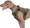 OneTigris Upgraded Fire Watcher 2.0 mit Strapazierfähiger Metallschnalle, Taktische Hundegeschirr mit Griff, No Pull Geschirr Grosse Hunde mit MOLLE-Klettsystem - Grün L
