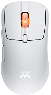 Fnatic BOLT Weiße Kabellose Gaming Maus – Pixart 3370 Sensor, 69g, WiFi & Bluetooth, Akkulaufzeit 110–210 h, USB-C-Aufladung, Kailh GM 8.0-Schalter, 4 Profile & DPI-Stufen, reine PTFE-Skates (Windows)