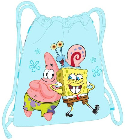 safta Unisex Jugend 612291855 Plansack Junior Spongebob Stay Positive 26 x 34 x 1 cm, Multicolor, 26x1x34 cm