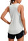 CRZ YOGA Damen Sport Tank Top Racerback Ärmelloses Yoga Oberteile Sommer Fitness Tops Gym Leichte Sporttop Silberner Nebel 38
