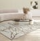 the carpet Mila moderner Teppich Wohnzimmer, elegant glänzender Kurzflor Wohnzimmerteppich in Creme mit Gold Blitz Muster, Teppich 80 x 300 cm