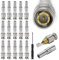 KUOQIY 15 Stücke BNC-Koaxialstecker, RG59 RG6 Lötfreie Koaxialkabel Stecker Messing Schraubanschluss Adapter für Q9-Stecker auf RG59-Koaxialkabel, für CCTV-Kamera, mit Schraubendreher