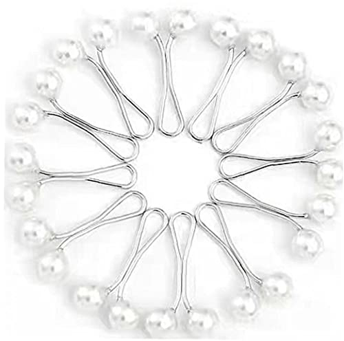 Fopytu 12 Pcs Muslim Hijab Schal Clips U -Form Pearl Boutonniere Pin Brosche Sicherheit Kopftuchstifte Für Hochzeitskleid Dekorative DIY -Accessoires