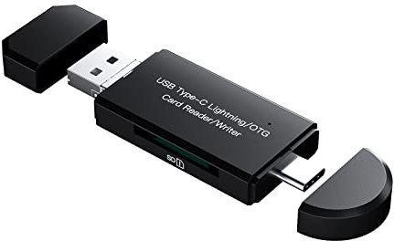 SD Speicherkartenleser TF Flash für Typ C Micro Lightning USB Jack 4 in 1 Zubehör Kamera Viewer für Apple iPhone 11 12 13 14 Pro Max 7 8 Plus iPad LG Samsung Google Pixel Foto Kompakte Fotografie