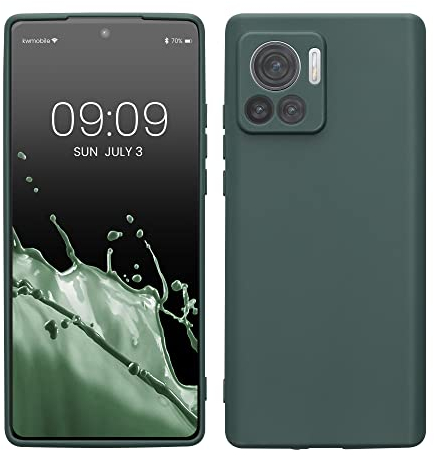 kwmobile Handyhülle kompatibel mit Motorola Edge 30 Ultra Hülle - Handy Case aus weichem Silikon in Blaugrün