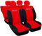 Rebeca Shop COPRISEDILI PER AUTO COMPATIBILI CON 500 MADE IN ITALY SET IN VARI COLORI (Rosso/Nero)