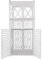 Xinng Armoire de rangement de salle de bain avec double porte et étagères Blanc Armoire de rangement sur pied pour salle de bain, toilettes, salon, chambre à coucher, cuisine, couloir, type A