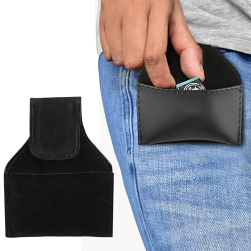 Agatige Billard Kreidetasche, PU-Beuteltasche Zubehör, Billard-Kreidehalter-Tasche, PU-Leder-Queue-Kreide-Halter Tragbare Billard-Pool-Queue-Kreide-Halter-Beutel-Taschen-Taschen-Snooker-Pool-Zubehör
