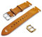 Armband aus echtem Wildleder mit Ziernähten Vintage One More Strap 18 mm 20 mm 22 mm Farbe Schwarz Blau Grün Braun Schnürsenkel Straps, braun, 22mm, Vintage