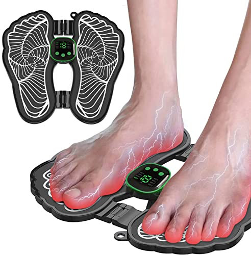 Neu Fussmassagegerät EMS Fußmassagegerät, USB Tragbare Foot Massager Intelligente Massagematte mit 8 Modi 19 Einstellbare Frequenzen für die Durchblutung Muskelschmerzen