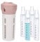 Refillable 4 in 1 Travel Dispenser Set - Shampoo, Lotion, Gel, Bottles - Leak-proof, For Toiletries (Pink)