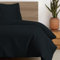 Pizuna Coton peigné Ensemble de Housse de Couette 140x200 cm 1 Personne Noire, 100% Coton Longue Tige 400 Fils Armure Satin, Housse de Couette de Luxe avec Fermeture à Boutons Noire