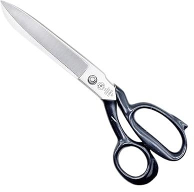 NTS Schneiderschere für Linkshänder | Stoffschere | Textilschere | Blaugepließtet | Linkshänder Schere | 10,0'' (26cm) | Aus geschmiedetem Kohlenstoffstahl C60 |