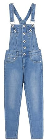 Salopette di Jeans da Ragazze Tuta di Denim Abbigliamento da Lavoro in Jeans Strappati Casual per Bambini E Bambine cod.7040 (14 anni, Cod. 7046)