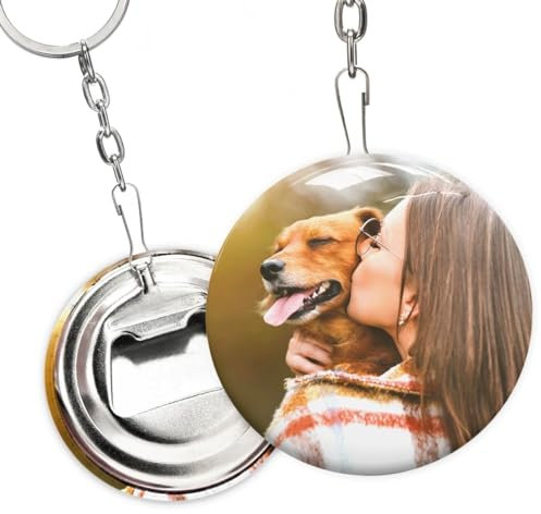 DEREGALOOS Llavero Abrelatas con Imagen Personalizada 44mm, Práctico y Personalizado, Abridor de latas con llavero, Abridor de botellas, Regalo para Hombre, Dia del Padre