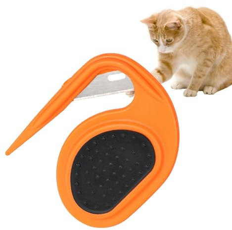 Xujuika Peine Anudador Rastrillo para Perros, Peines para Desenredar Mascotas, Desenredante Peine De Aseo para Gatos, Recortador De Pelo para Mascotas Desenredante para Mascotas