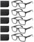COJWIS 5 Pack Lesebrille Blaulichtfilter Brille Herren Damen Schwarz Leser Computer Brillen Feder Scharnier Lesebrillen (5 Schwarz, 3.5, x)