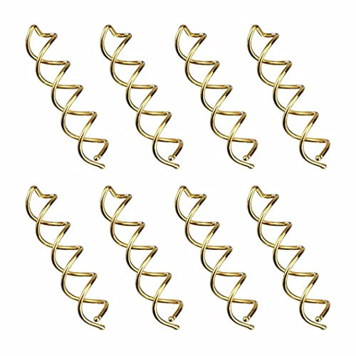 10pcs Spiral Bobby Hair Pin Spin Pin Nonkretär Runde Spiral Hair Clip Spin Clip Dreh Schraube Haarnadeln für DIY -Frisee Golden, Metall Spiral Hair Band