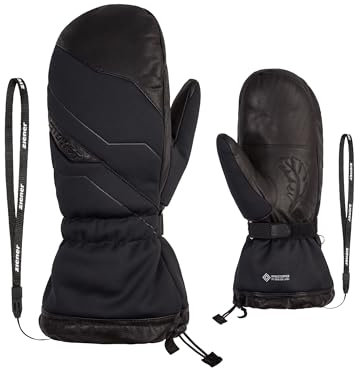 Ziener GALANDO - Manoplas de esquí para Hombre (Muy cálidas, plumón, Softshell, Color Negro, Talla 10,5)