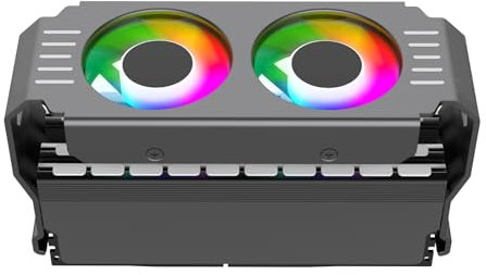 ITleads RGB RAM Cooler Fans, 50x50x10mm, 13.5CFM Airflow, 3500RPM, 5V/3-Pin ARGB, DDR/DDR2/DDR3/DDR5 Compatible, Desktop PC
