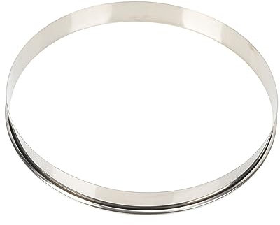COLLBATH Pizza Serving Ring Pastry Mold Rings Practical Pizza Baking Rings Muffin Baking Ring Pizza Sauce Pizza Pan Pizza Saucing Gadget Round Tart Circle Stencil Stainless Steel Silver