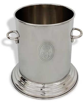 Louis Roederer Engraved wine Champagne Ice Bucket, Barware, Tableware 9 Inch Height/Metal Wine Bucket for Champagne, Wine, Beverages | Stainless Steel Wine Cooler