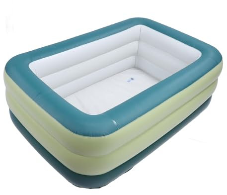 Piscine Gonflable pour Adolescent Installation rapide de piscine 3 couches Piscine Rectangulaire Gonflable Grande Piscine Familiale Jouets Aquatiques Extérieur Été Pataugeoire pour adolescent Adulte