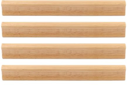 Allayu 4X Premium Oak Furniture Land Handles Set of 4 Wooden Cabinet Handles Kitchen Cupboard Handle 4pcs Wood Drawer Pulls, 190mm