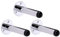 HANDLEZONE® 3 Pack 115mm Extra Long/Extended Projecting Skirting Or Wall Mounted Door Stops, Rubber Buffer Stopper - Polished Chrome