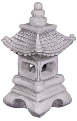 gartendekoparadies.de Yukimi Lanterne Japonaise de Jardin en Pierre 31 cm de Hauteur 16 cm Largeur 6 kg Gris Fonte de Pierre Résistante au Gel pour Extérieur