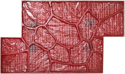 HGOuhK Molde de Estampado de hormigón, Alfombra de Piso Texturizada de Poliuretano sin Costuras, Herramienta de Estampado de Molde de Pared de Cemento de Piedra Moldes para Estampado de Cemento