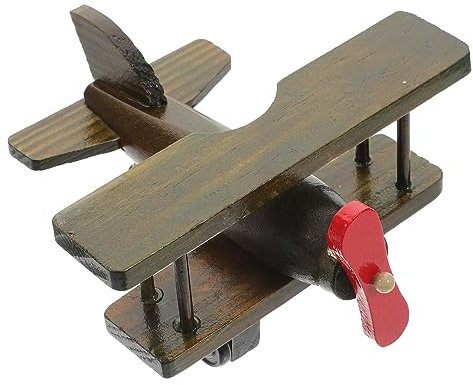Supvox Vintage Holzflugzeug Modell Dekoratives Holzspielzeug Hubschrauber Für Für Wohn Und Arbeitsräume Sichere Und Langlebige Verarbeitung