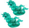 Yardwe 4 Piezas Soporte de Bebidas Inflable Forma de Unicornio Verde Transparente Flotador de Decoración Fiestas