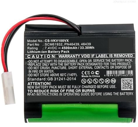LWVQRERKH Roboter-Staubsauger-Akku 7,4 V/4500 MAh Iscm61932,46439,Pn46439, Kompatibel Mit Vorwerk, Kompatibel Mit Kobold,VR100,Vx100