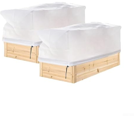 2 Stück Winterpflanzenabdeckungen, rechteckige Pflanzen-Frostabdeckung, reißfest, Garten-Frosttuch, Insektenschutz, Isolationsabdeckung für Pflanzen, Schutzhülle für Winterpflanzen (100 x 40 x 45 cm)