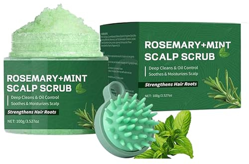 Scrub Per il Cuoio Capelluto, Scrub per il Cuoio Capelluto All'Olio, trattamento dei capelli per chiarire e rimuovere i depositi con massaggiatore in silicone